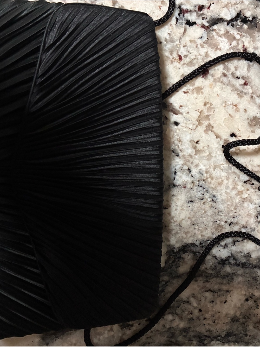 Black Pleated Evening Clutch - Elegant Home Accents Accessory